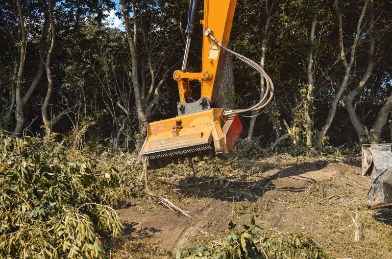 Brush Pile Clearing Equipment